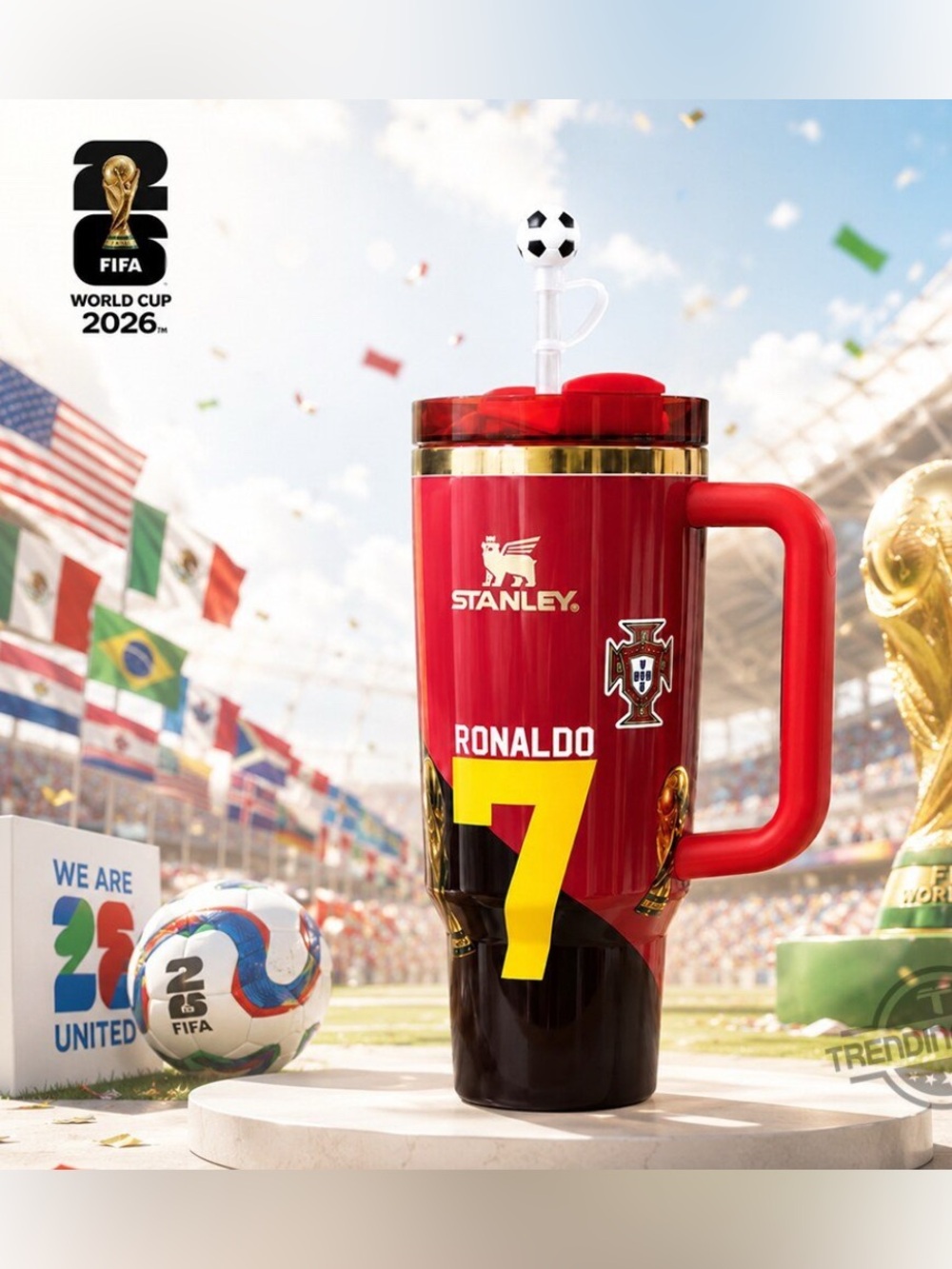 World Cup 2026 Stanley - Limited Edition Ronaldo CR7 40 oz Soccer Tumbler